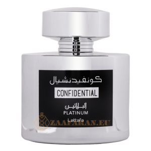 (plu00031) - Eau de Parfum Confidential Platinum, Lattafa, Men - 100ml