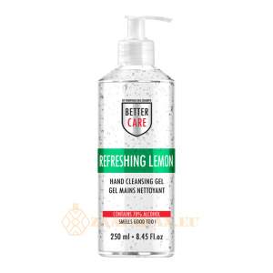 (plu05309) - Hand Sanitizer Gel, Lemon Scented, Alcohol-Based, Better Care - 250ml