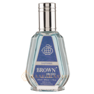 (plu00807) - Eau de Parfum Brown Orchid Sapphire, Fragrance World, Unisex - 50ml