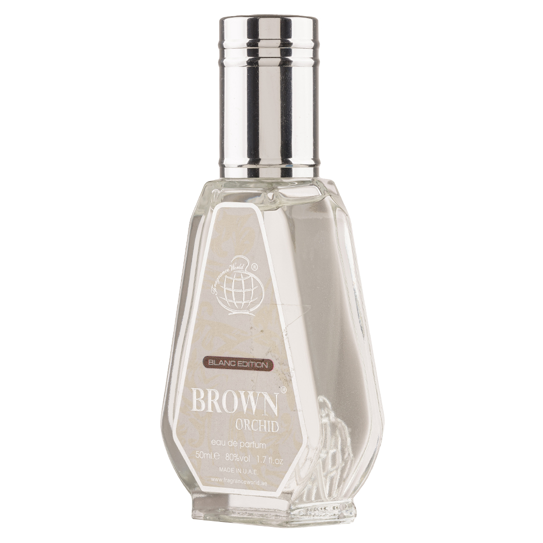 (plu00811) - Eau de Parfum Brown Orchid Blanc Edition, Fragrance World, Unisex - 50ml - Image 2