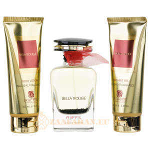(plu00093) - Set Cadou Bella Rouge Eau de Parfum 100ml + Gel De Dus 100ml + Lotiune de corp 100ml, Riiffs