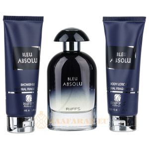 (plu00076) - Set Cadou Bleu Absolu Eau de Parfum 100ml + Gel De Dus 100ml + Lotiune de corp 100ml, Riiffs