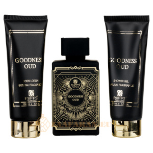 (plu00069) - Set Cadou Goodness Oud Eau de Parfum 100ml + Gel De Dus 100ml + Lotiune de corp 100ml, Riiffs