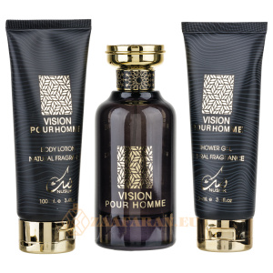 (plu00001) - Set Cadou Vision Pour Homme Eau de Parfum 100ml + Gel De Dus 100ml + Lotiune de corp 100ml, Nusuk